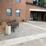 Smoking area by Luther Hall